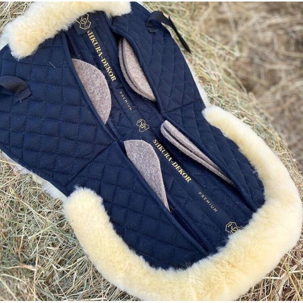Saddle correction Pads Made of Sheepskin with inserts made of thick felt