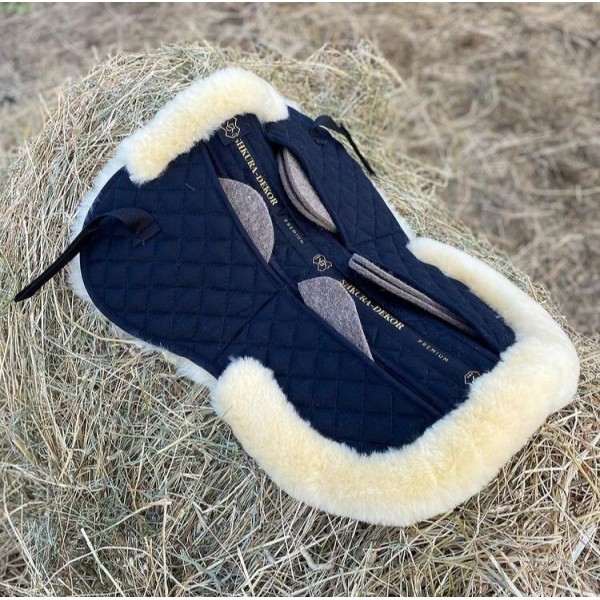 Saddle correction Pads Made of Sheepskin with inserts made of thick felt